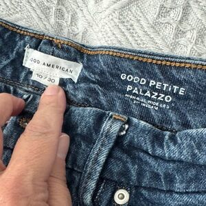 Good American Dark Blue Palazzo Jeans